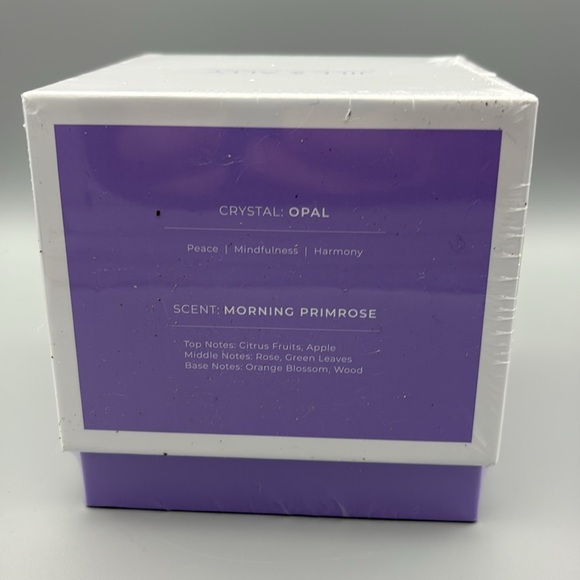 Jill & Ally 14 oz Crystal Manifestation Candle “Peace & Quiet” morning primrose - Picture 4 of 5